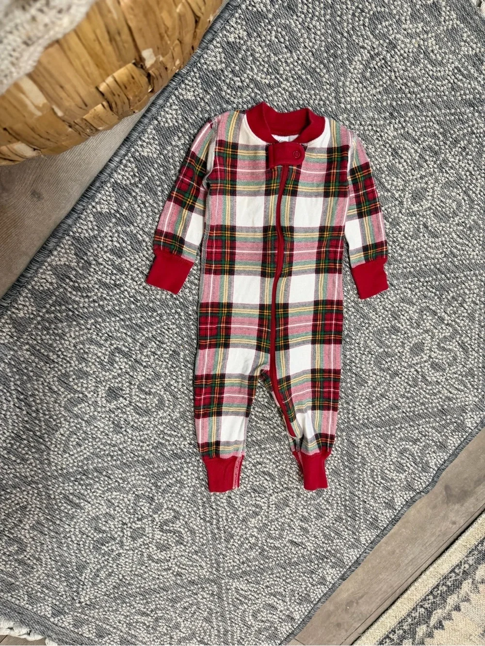 Hanna Andersson Baby Holiday Zip Sleeper Pajamas 6-12 Months
